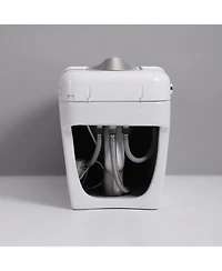 Casainc Ada Height Smart Commode with Foot Sensor, Led Display, Heated Seat, Night Light, Auto Flush