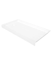 Casainc 60" W x 30" D Acrylic Single Threshold Shower Base, Alcove Pan with Slip-Resistant Surface