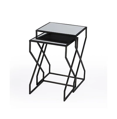 Butler Specialty Demi Modern Mirrored Nesting Tables