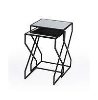 Butler Specialty Demi Modern Mirrored Nesting Tables