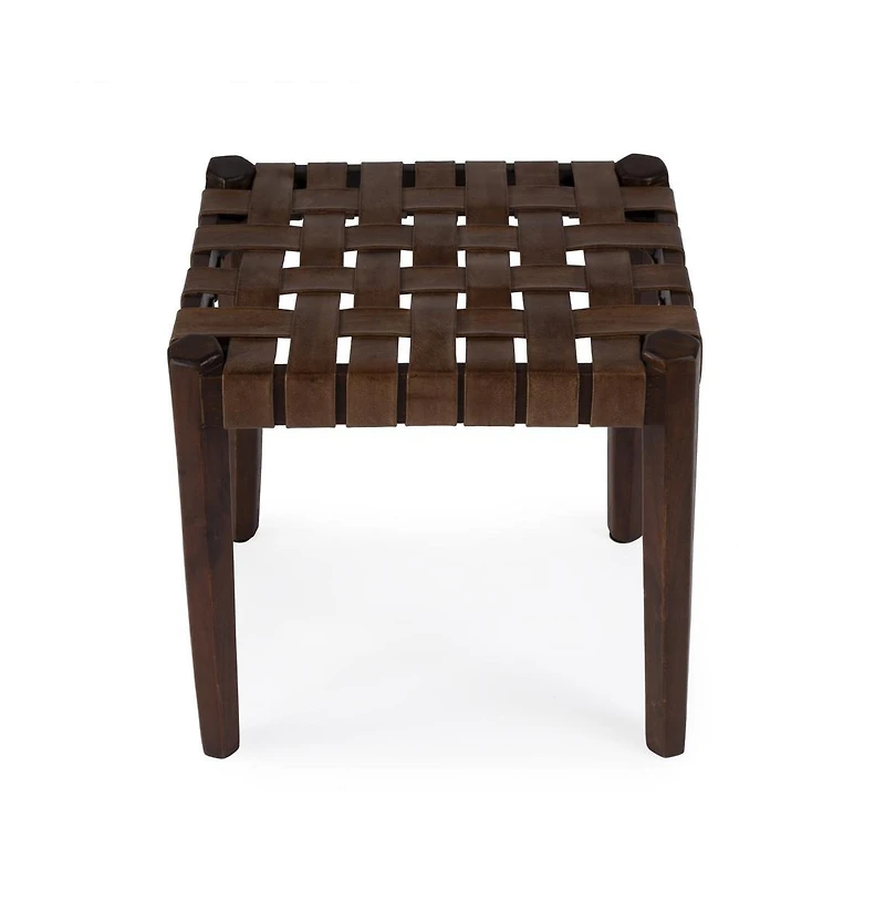 Butler Specialty Kerry Leather Woven Stool