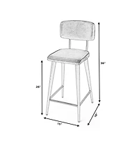 Butler Specialty Saddle Leather Rectangular Counter Stool