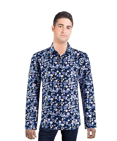 Elie Balleh Men's Slim Fit Dot Print Shirt | Button Down