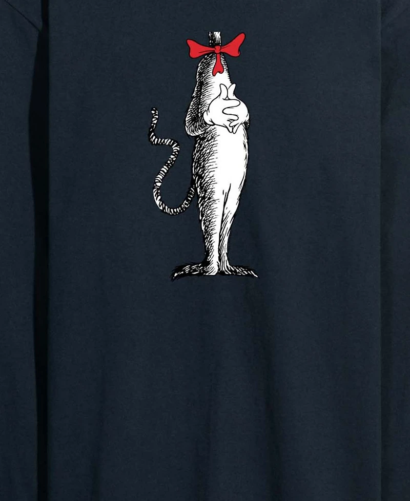 Airwaves Men's Dr. Seuss Cat The Hat Costume Long-Sleeve Graphic T-Shirt