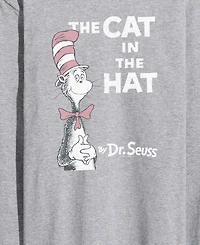 Airwaves Men's Dr. Seuss Cat Hat Vintage Faded Long-Sleeve Graphic T-Shirt