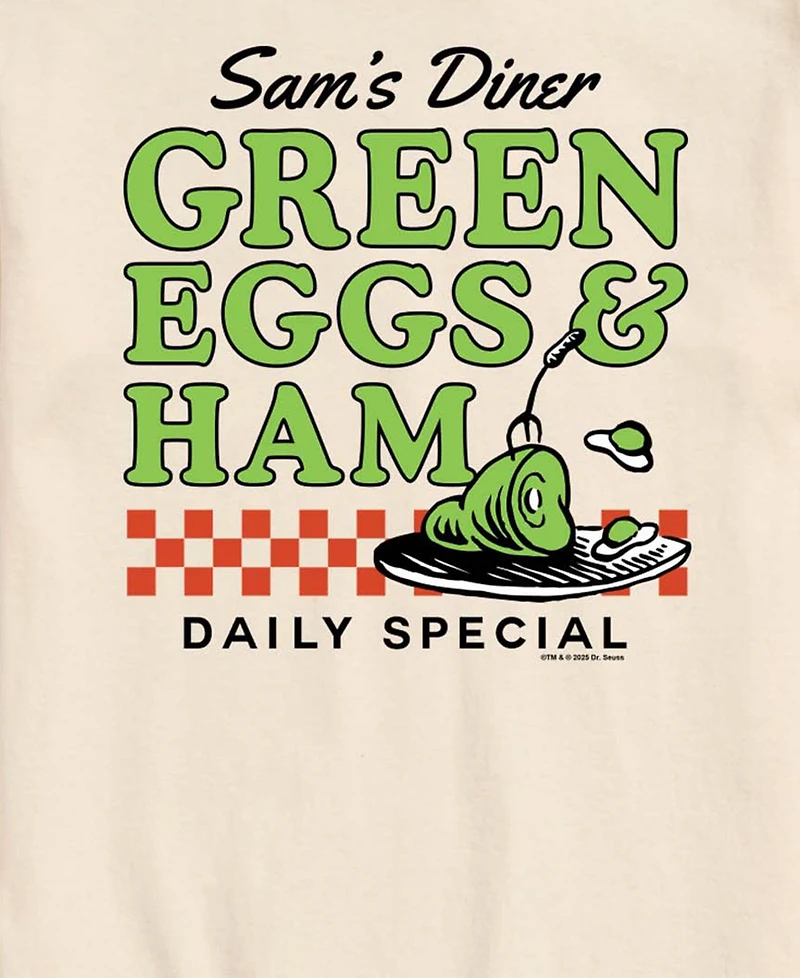Airwaves Men's Dr. Seuss Green Eggs Ham Diner Short-Sleeve Graphic T-Shirt