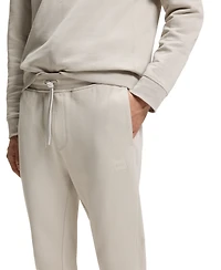 Boss by Hugo Men's Cotton-Terry Logo Patch Tracksuit Bottoms Pants