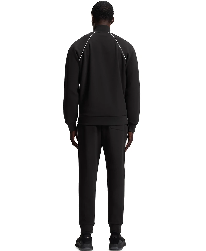 Boss by Hugo Men's Cotton-Blend Contrast Piping Sweatshirt