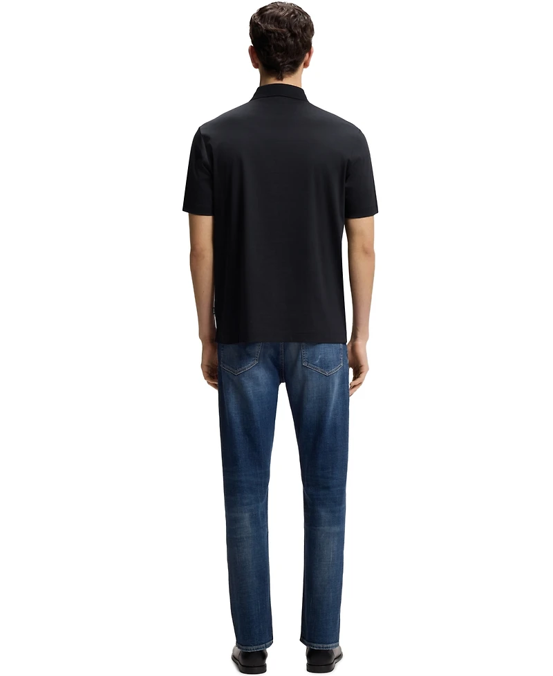 Boss by Hugo Men's Double B Monogram Mercerized-Cotton Polo Shirt