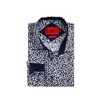 Elie Balleh Men's Slim Fit Floral Print Button-Down Shirt for Men