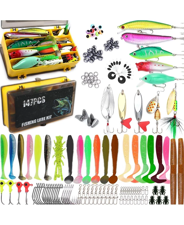 bass fishing lures sale Bundle Rigged with 2 super sharp rust Fishing Lures Best Monthly Bass