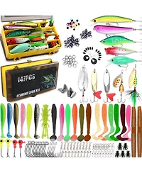 Gnuadz Fishing Lures Tackle Box Kit Crankbaits Spoon Hooks Weights