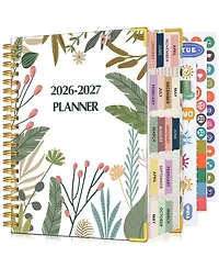 Gnuadz Planner 18 Month Weekly Monthly Daily Spiral Hardcover Agenda Organizer Tabs Calendar Tree 2026-2027
