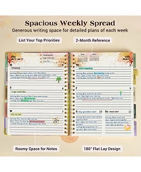 Gnuadz Planner 18 Month Weekly Monthly Daily Spiral Hardcover Agenda Organizer Tabs Calendar Tree 2026-2027