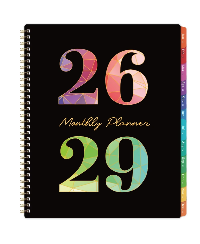 Gnuadz 2026-2029 Monthly Planner 3 Year Calendar Colorful Tabs Pocket