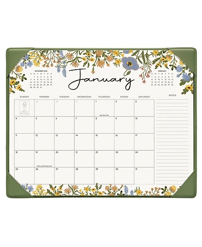 Gnuadz Desk Calendar 2026 Mat Pad Floral Apricot