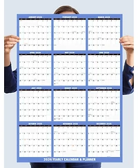 Gnuadz 2026 Wall Calendar Wet Dry Erase Yearly Planner Markers Rolled