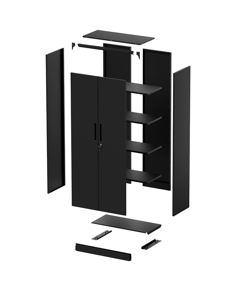 Streamdale Furniture 72 Inch Hight Metal Garage Storage Cabinet, Lockable Steel Tool Cabinet with 4 Shelves