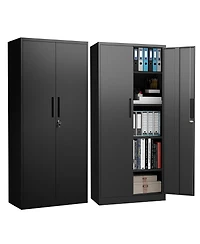 Streamdale Furniture 72 Inch Hight Metal Garage Storage Cabinet, Lockable Steel Tool Cabinet with 4 Shelves