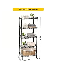 Streamdale Furniture 5-Tier Adjustable Heavy Duty Metal Wire Shelving Unit
