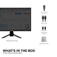 ViewSonic VX2467U 24 inch 16:9 Full Hd Usb-c Ips Led Monitor
