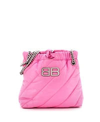 Pre-Owned Balenciaga Xs Crush Chain Tote Quilted Crushed Calfskin