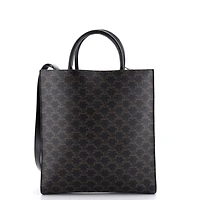 Pre-Owned Celine Medium Vertical Cabas Tote Triomphe Coated Canvas