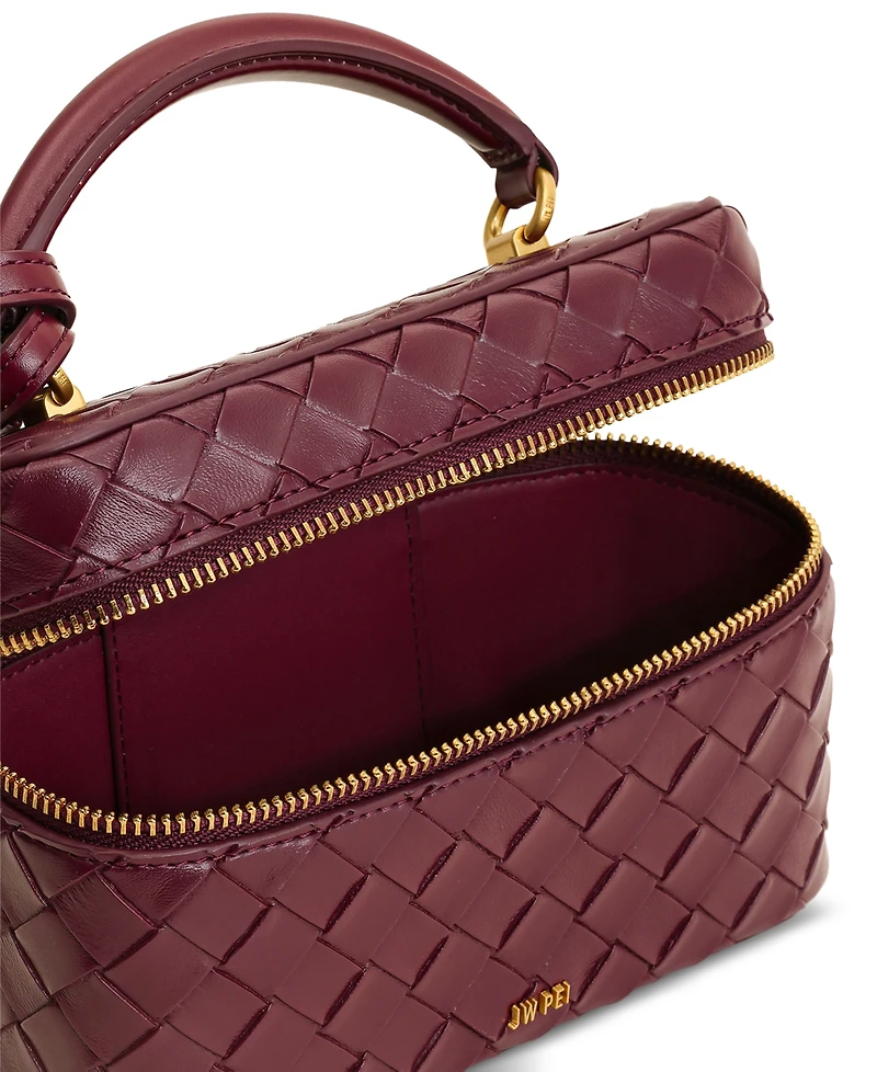 Jw Pei Cleo Woven Texture Box Shape Extra-Large Handle Satchel Handbag