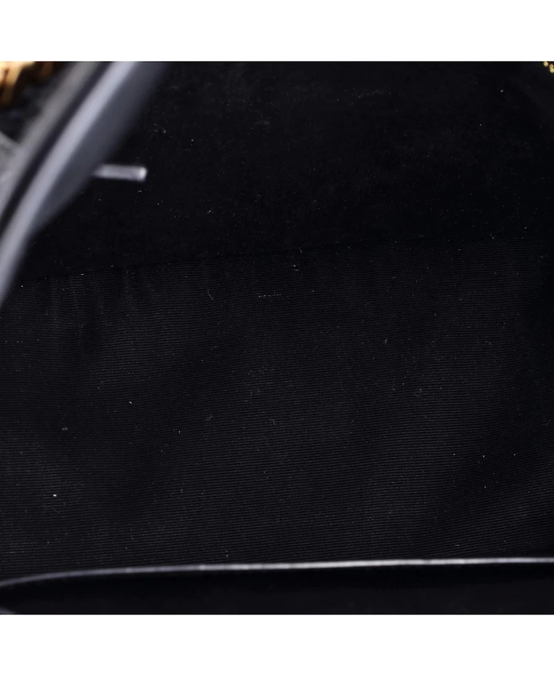 Pre-Owned Saint Laurent Medium Niki Chain Flap Bag Matelasse Chevron Tweed