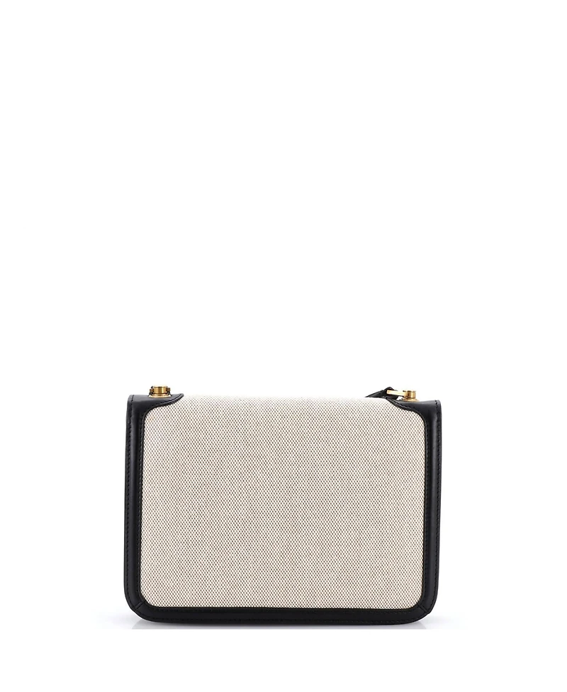 Pre-Owned Saint Laurent Medium Carre Satchel Canvas with Leather