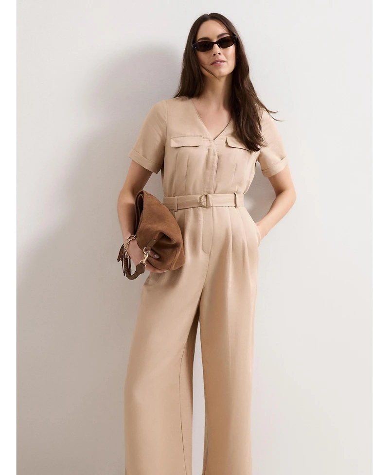 Phase Eight Women's Daniela V-Neck Short Sleeve Jumpsuit