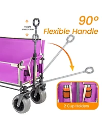 Streamdale Furniture 3-in-1 Collapsible Wagon with Folding Table, 500lbs Capacity
