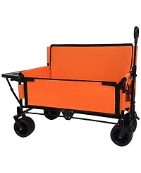 Streamdale Furniture 3-in-1 Convertible Folding Wagon with Bench, Tabletop and 500lbs Capacity