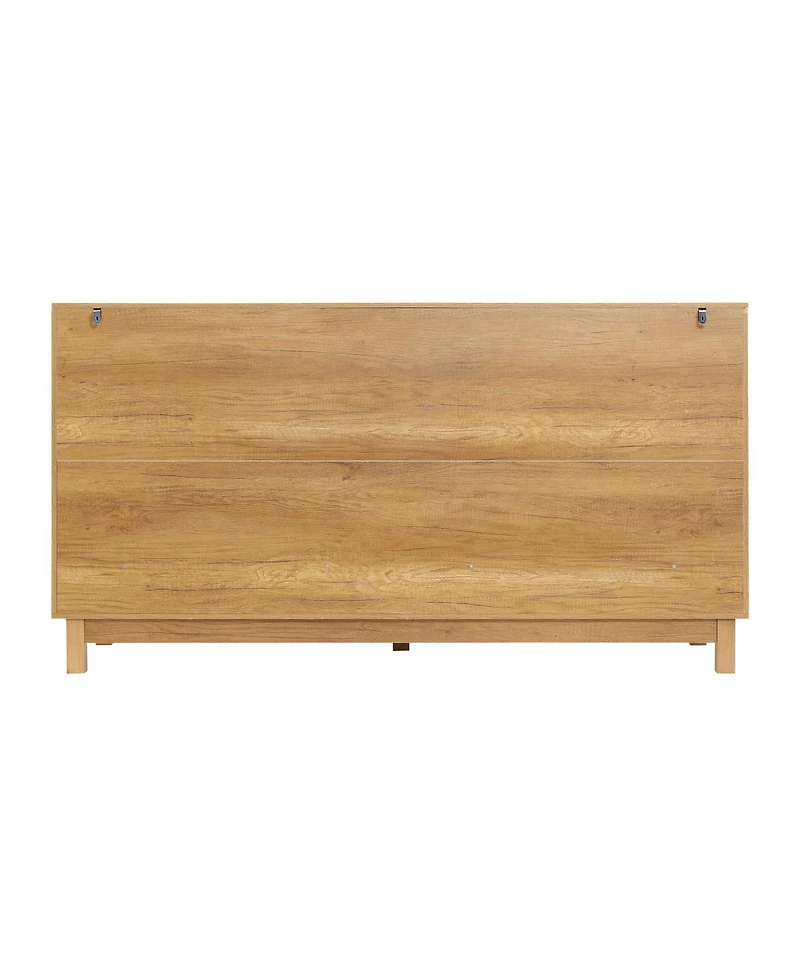 Streamdale Furniture 60" 6-Drawer Wave Front Dresser and Tv Stand