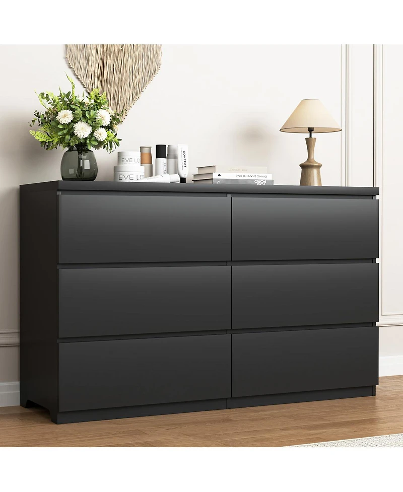 Streamdale Furniture 6-Drawer Wood Storage Dresser and Clothes Organizer