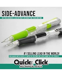 Pentel Quick Click Mechanical Pencil, 0.5mm, Plus Lead and Eraser, 8-pack