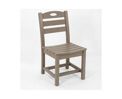 sumyeg Set of 2 Hdpe Patio Dining Chairs, Armless Outdoor Side Chairs