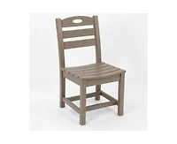 sumyeg Set of 2 Hdpe Patio Dining Chairs, Armless Outdoor Side Chairs