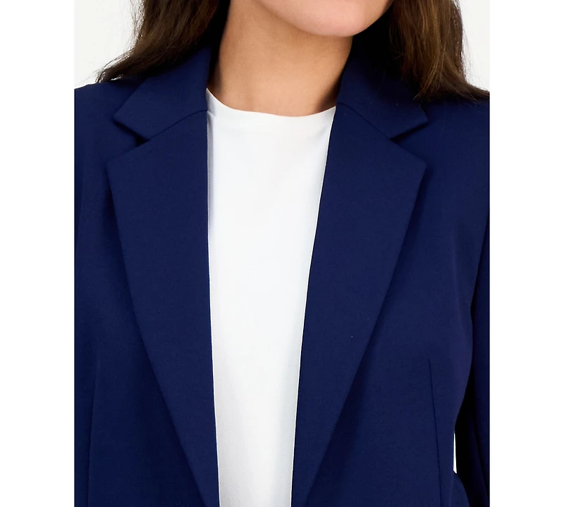 Ak Anne Klein Petite Cool Crepe Single Button Jacket