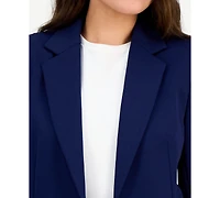 Ak Anne Klein Petite Cool Crepe Single Button Jacket
