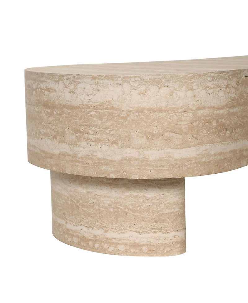 Streamdale Furniture Irregular Coffee Table with flip top and hidden storage compartment