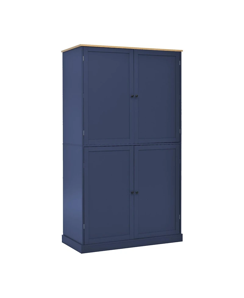 Streamdale Furniture Freestanding Kitchen Pantry Storage Cabinet with 2 Drawers and Adjustable Shelves