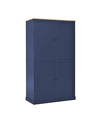 Streamdale Furniture Freestanding Kitchen Pantry Storage Cabinet with 2 Drawers and Adjustable Shelves