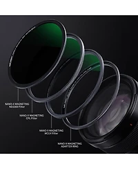 K&F Concept 3 Piece Magnetic Lens Filter Kit with Mcuv, Cpl and ND1000 Hd Filters