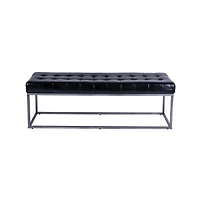 Butler Specialty Knox 54 in. W Leather and Iron Accent Bench