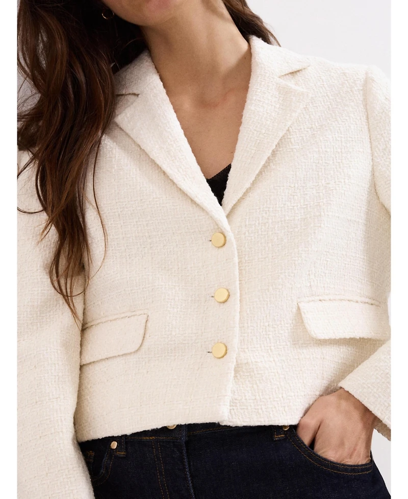 Phase Eight Women's Adria Cropped Textured Jacket Blazer
