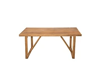 sumyeg 67-Inch Acacia Wood Outdoor Dining Table for Patio and Garden Gatherings