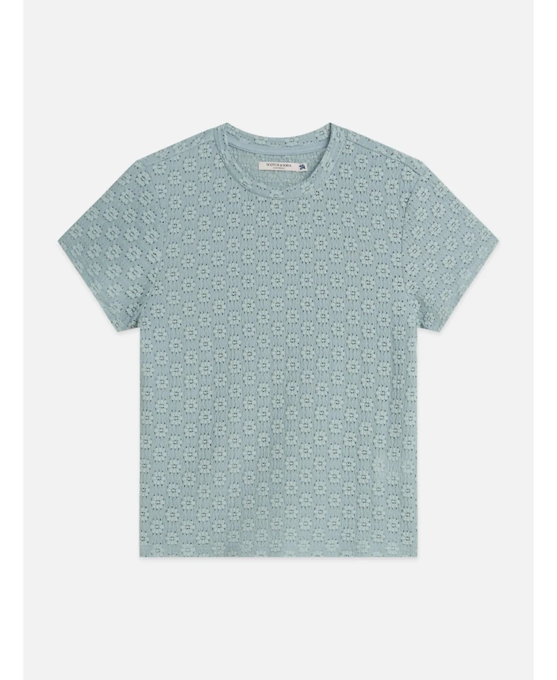 Scotch and Soda Women's Open Structure Slim-Fit T-Shirt