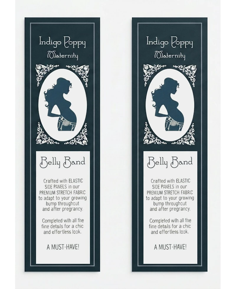 Indigo Poppy Maternity Denim Cargo Jogger
