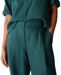Eileen Fisher Women's Relaxed Fit Ankle Pants